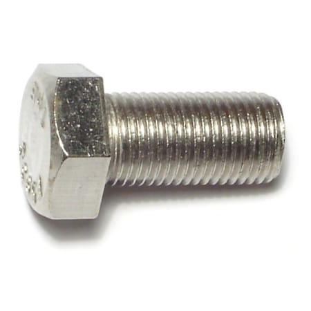 Midwest Fastener 18-8, 1/2"-20 Hex Head Cap Screw, Plain Stainless Steel, 1 in L, 5 PK 68063